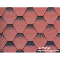 UNI STRONG Битумная черепица сота 3.0 м2 красный