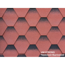 UNI STRONG Битумная черепица сота 3.0 м2 красный