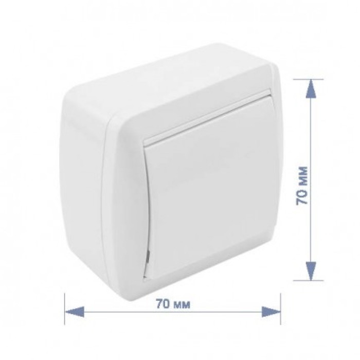 Выключатель RIGHT HAUSEN BERTA 1-й наружный белый IP54 HN-013011 (10/120)