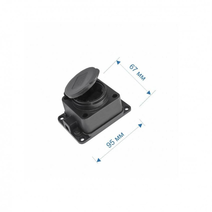 Колодка RIGHT HAUSEN Waterproof 1-а з/з черная IP44 HN-084012N (12/120)