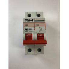 Автоматический выключатель RH 2p "C" 25A HN-401025 (6/120)