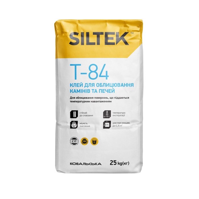 Клей Siltek Т-84 (25кг) для облицовки каминов и печей
