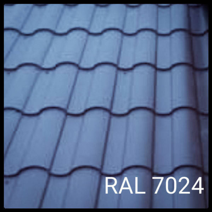 Черепица металическая RAL7024 0,45 мат/глянец графит