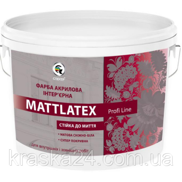 Краска интерьерная СПЕКТР MATTLATEX ProfiLine 14кг