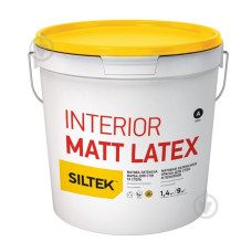 Краска латексная Siltek Interior Matt Latex База А глубокий мат белый 7 кг