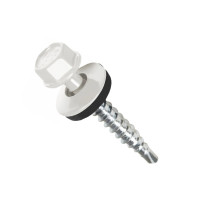 Саморез кровельный 4,8*35 RAL 9003 (250 шт) белый