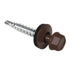 Саморез кровельный 4,8х35 RAL 8017 (250 шт) коричневый