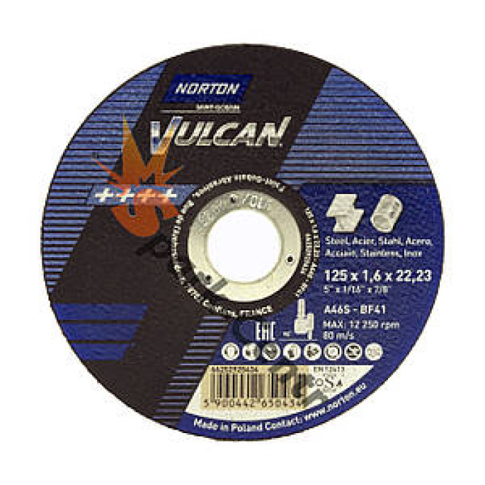 Диск отрезной NORTON VULCAN 125*1,6*22