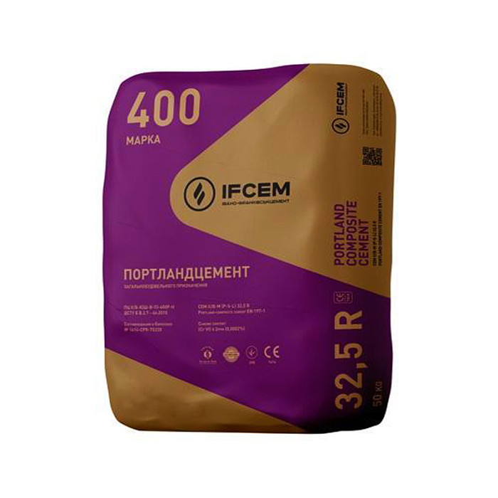 Цемент М400 ПЦ ІІ Б-Ш, 50 кг