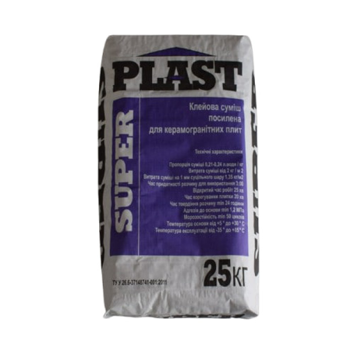 Клей PLAST Super для керамогранита (25кг)