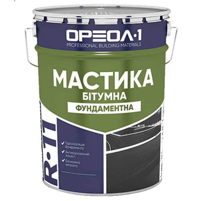 Мастика битумная ОРЕОЛ "Фундаментна"(12кг)