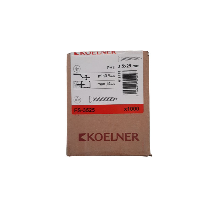 Саморез KOELNER  гк/металл (1000шт) 3,5*25мм