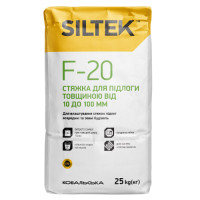 Стяжка SILTEK F-20 с фиброй 10-100мм (25 кг)